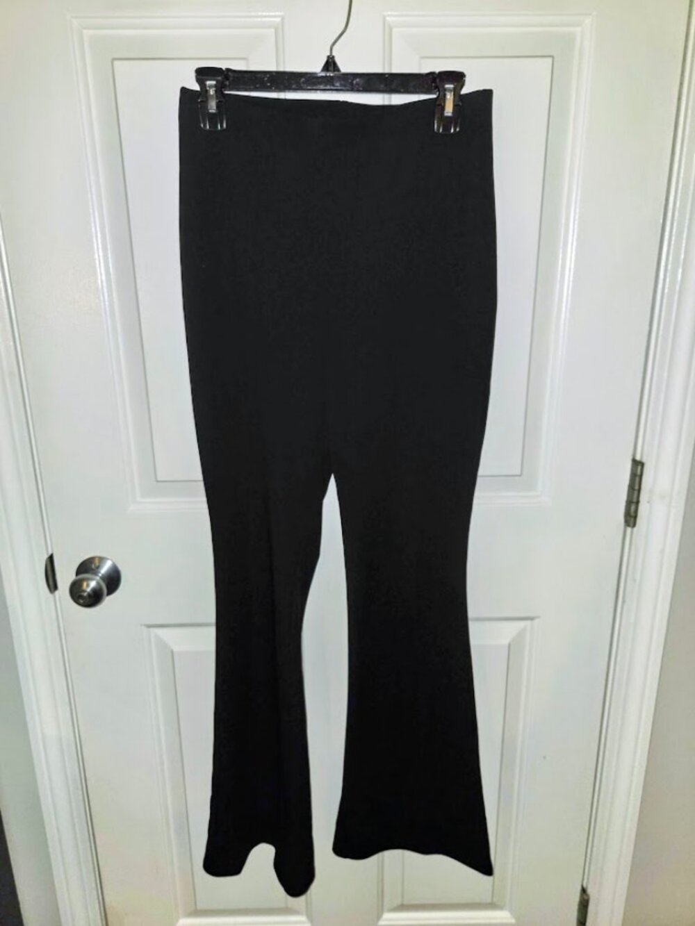 H&M Women's Divided Black Size M Regular Waist Flare Pants Elastic Waist Medium